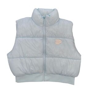 Victoria’s Secret Pink Mint Puffer Cropped Vest